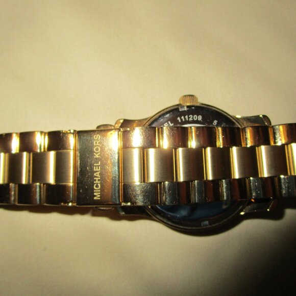 Michael Kors Stainless Steel Watch/ Emerald/Crystal Face - Picture 7 of 9